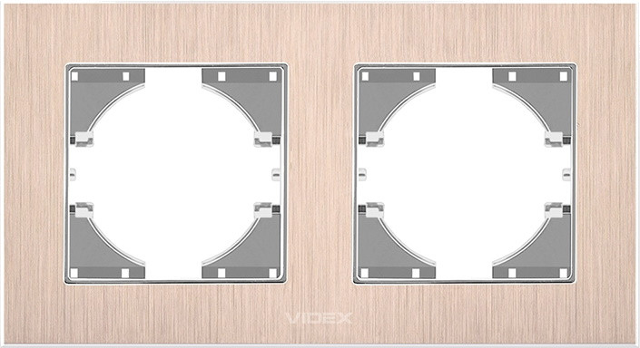 Рамка для розетки / выключателя Videx VF-BNFRA2H-CP