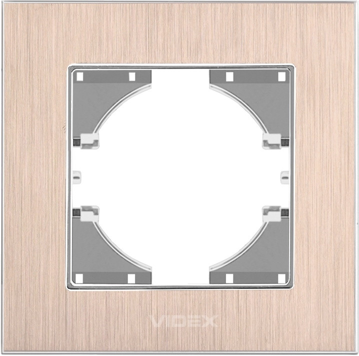 Рамка для розетки / выключателя Videx VF-BNFRA1H-CP