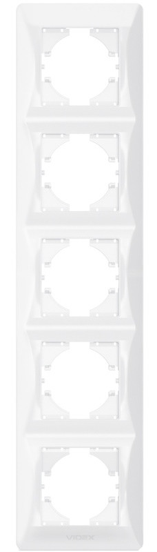 Рамка для розетки / выключателя Videx VF-BNFR5V-W