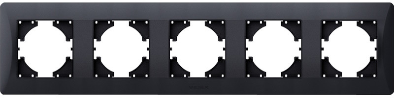 Рамка для розетки / выключателя Videx VF-BNFR5H-BG