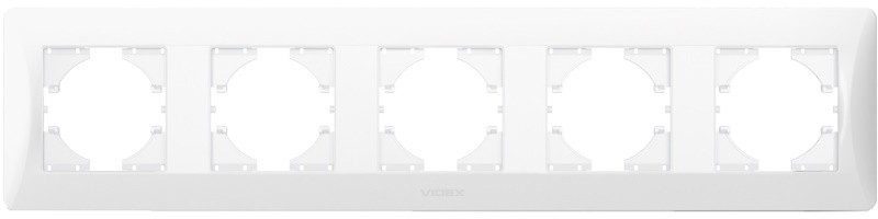 Рамка для розетки / выключателя Videx VF-BNFR5H-W