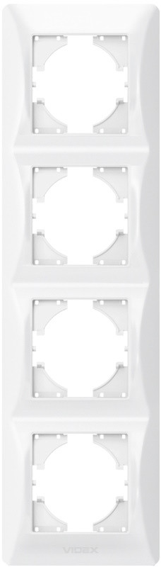 Рамка для розетки / выключателя Videx VF-BNFR4V-W