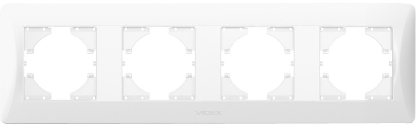 Рамка для розетки / выключателя Videx VF-BNFR4H-W