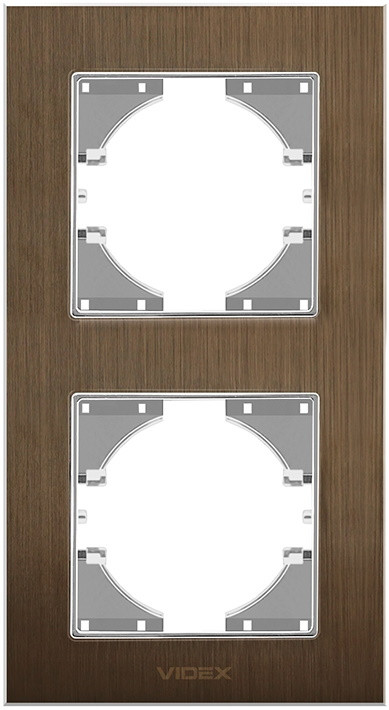 Рамка для розетки / выключателя Videx VF-BNFRA2V-CH