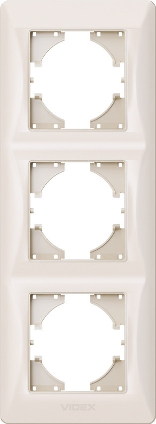 Рамка для розетки / выключателя Videx VF-BNFR3V-CR