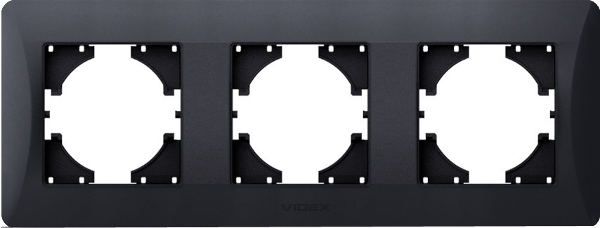 Рамка для розетки / выключателя Videx VF-BNFR3H-BG