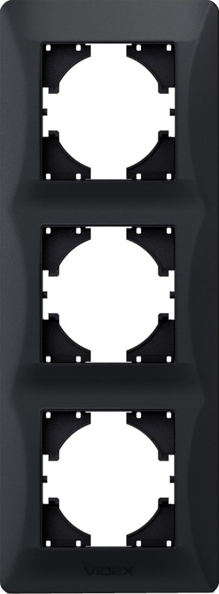 Рамка для розетки / выключателя Videx VF-BNFR3V-BG