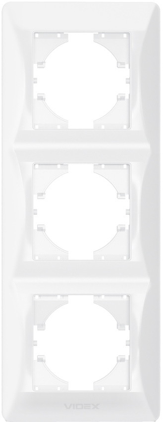 Рамка для розетки / выключателя Videx VF-BNFR3V-W