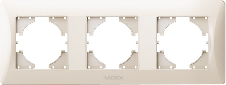 Рамка для розетки / выключателя Videx VF-BNFR3H-CR