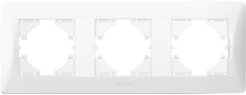 Рамка для розетки / выключателя Videx VF-BNFR3H-W
