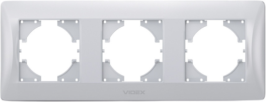Рамка для розетки / выключателя Videx VF-BNFR3H-SS