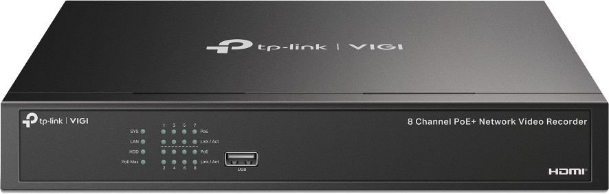 Цифровой NVR видеорегистратор TP-LINK VIGI NVR1008H-8MP