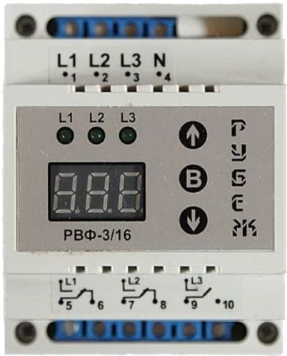Реле выбора фаз Rubezh RVF-3/16