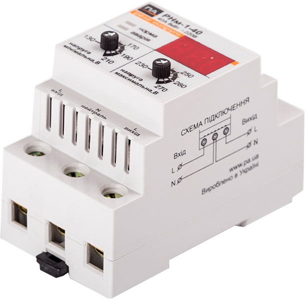 Реле напряжения PromAvtomatika RNm-1-40