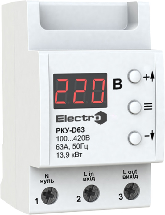 Реле напряжения ElectrO RKUD63