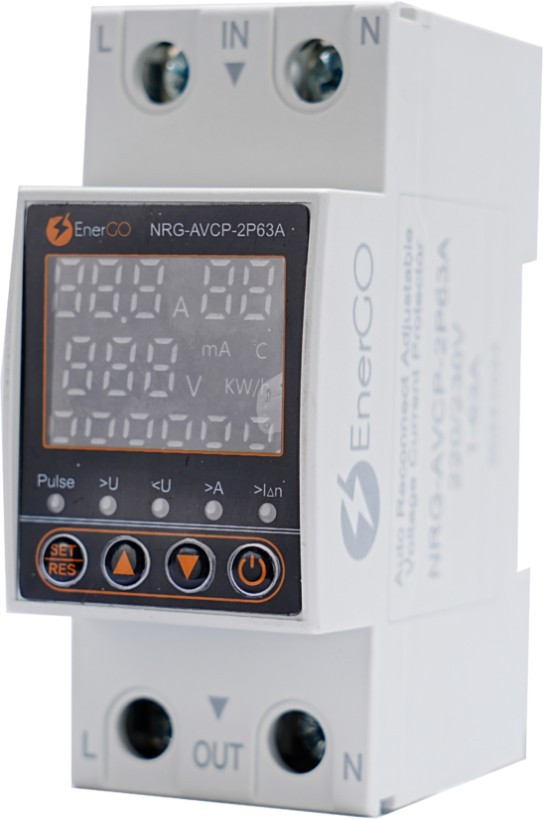 Реле напряжения Energo NRG-AVCP-2P63A