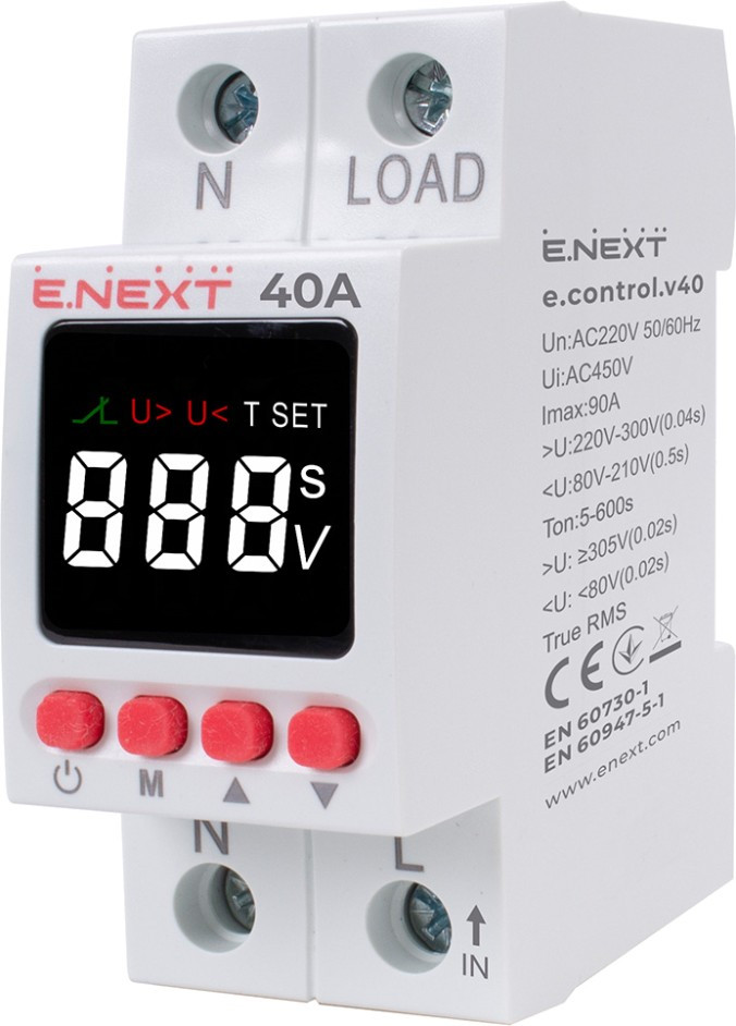 Реле напряжения E.NEXT e.control.v40