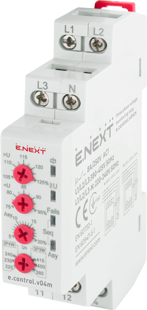 Реле напряжения E.NEXT e.control.v04m