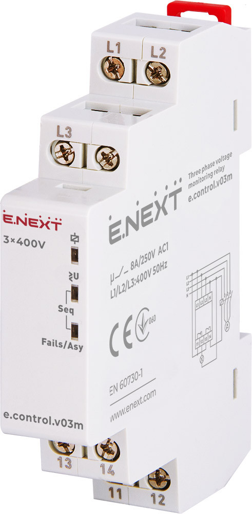 Реле напряжения E.NEXT e.control.v03m