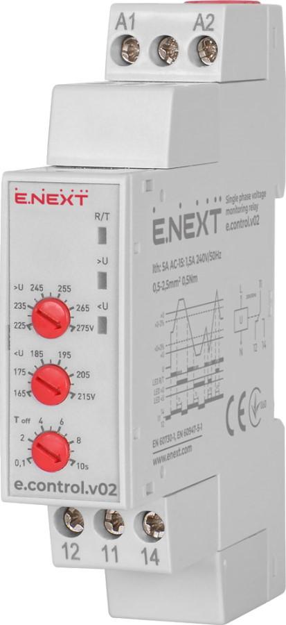 Реле напряжения E.NEXT e.control.v02