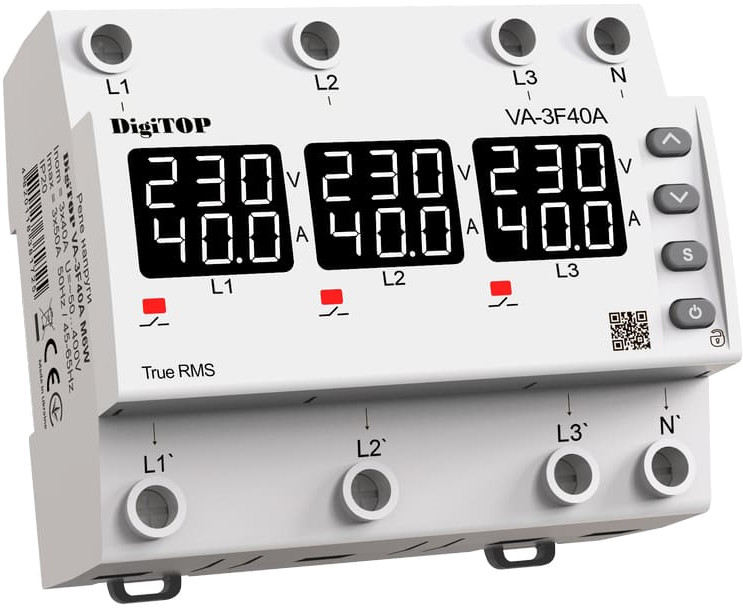 Реле напряжения DigiTOP VA-3F40A M6W
