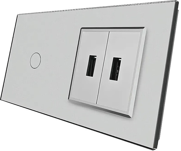 Розетка Livolo VL-C701/2USB-15