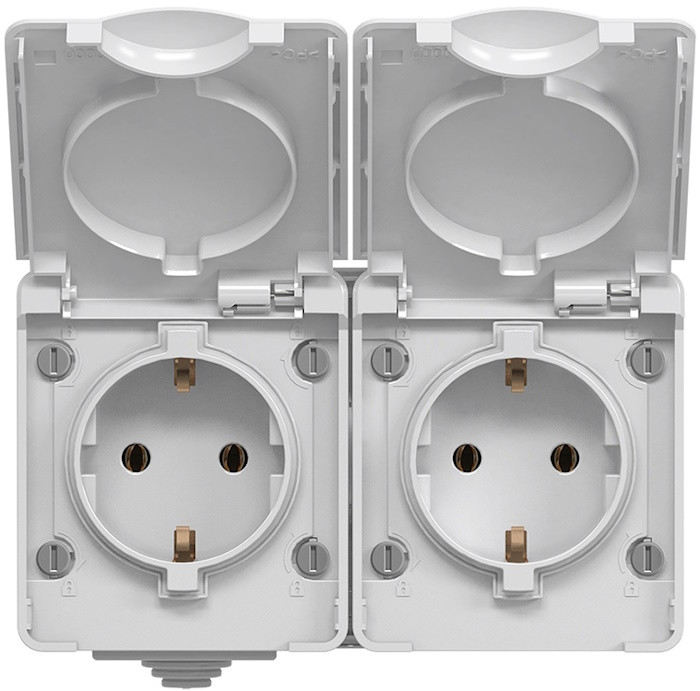 Розетка Videx VF-BNW22G-G