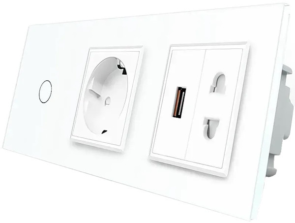Розетка Livolo VL-C701SC1EU1USBC1A-11