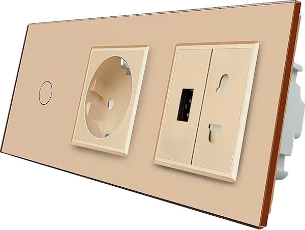 Розетка Livolo VL-C701SC1EU1USBC1A-13