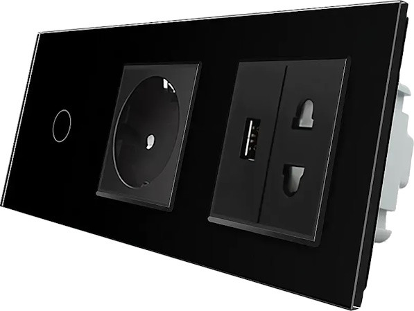 Розетка Livolo VL-C701SC1EU1USBC1A-12