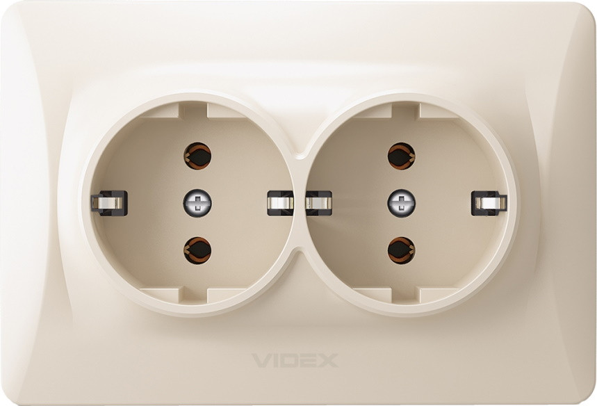 Розетка Videx VF-BNSK2G-CR
