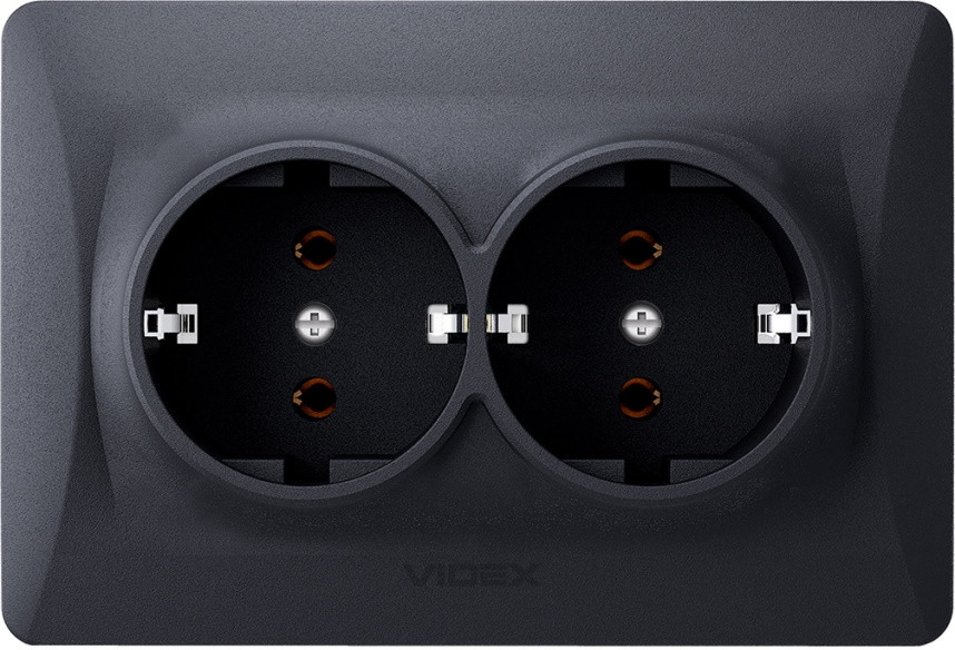 Розетка Videx VF-BNSK2G-BG