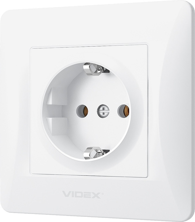 Розетка Videx VF-BNSK1G-W