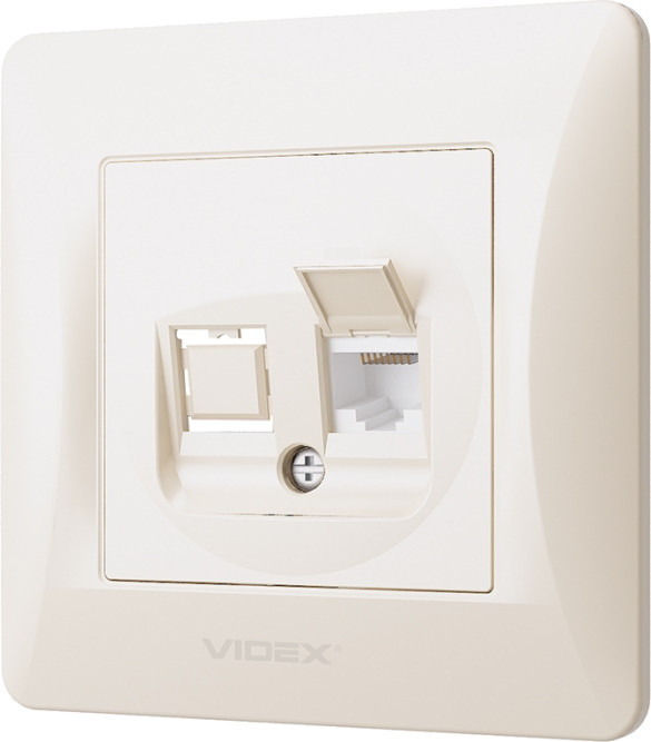 Розетка Videx VF-BNSK1PC6-CR