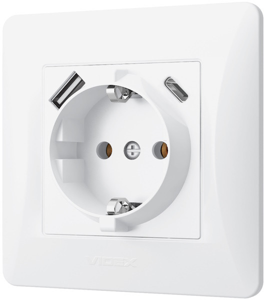 Розетка Videx VF-BNSK1GUC-W
