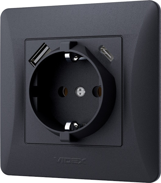 Розетка Videx VF-BNSK1GUC-BG