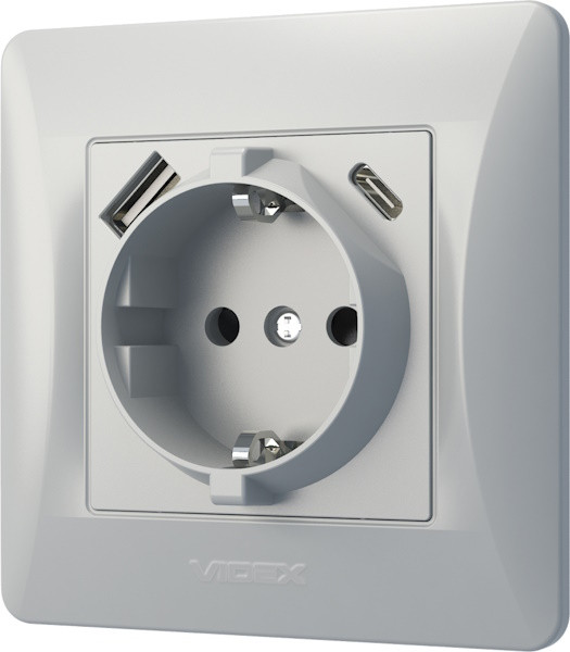Розетка Videx VF-BNSK1GUC-SS