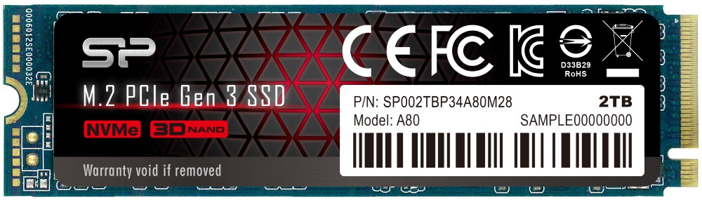 SSD Silicon Power P34A80 M.2 SP002TBP34A80M28 2 ТБ
