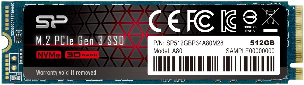 SSD Silicon Power P34A80 M.2 SP512GBP34A80M28 512 ГБ