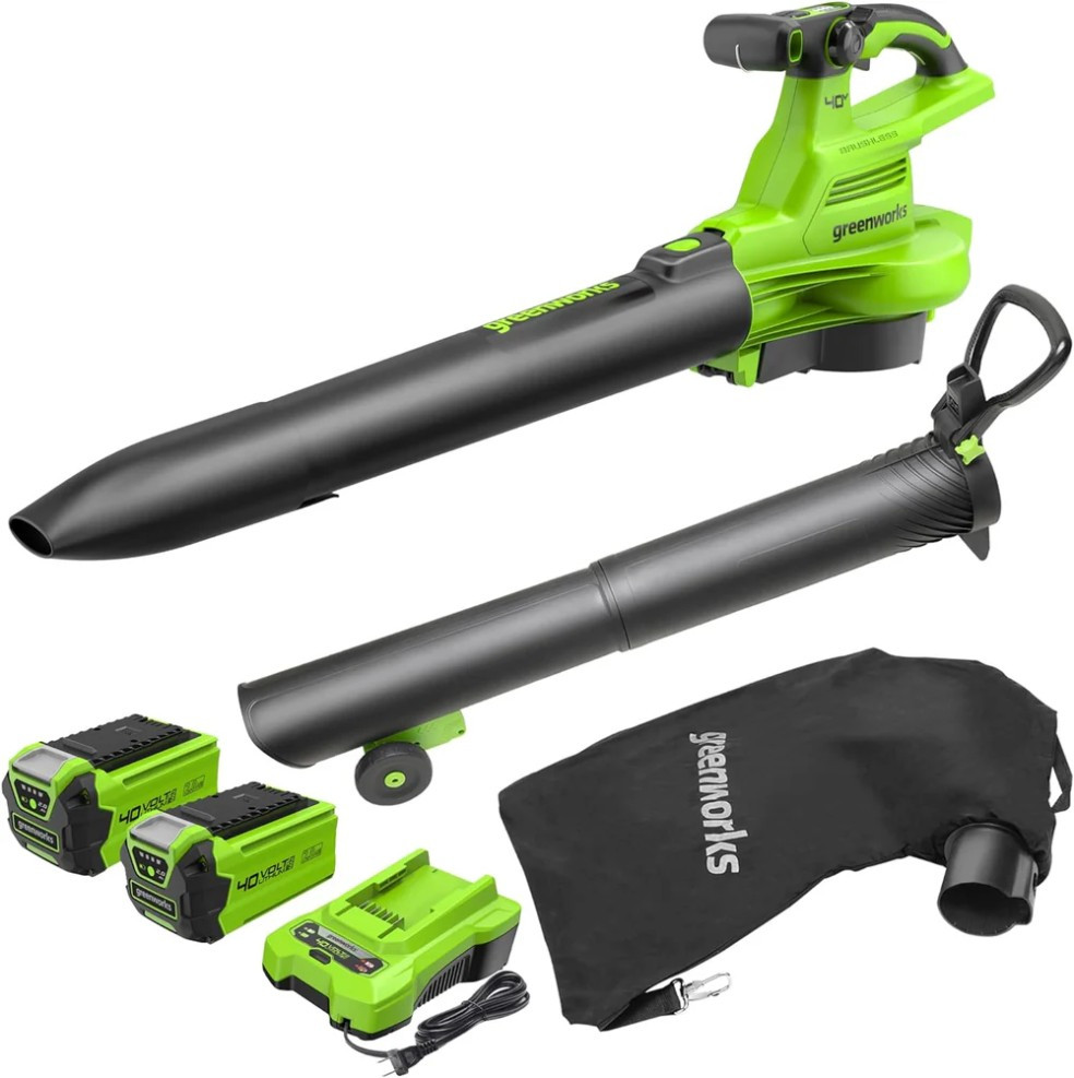 Садова повітродувка-пилосос Greenworks GD40BVIIK2X 2406907UC