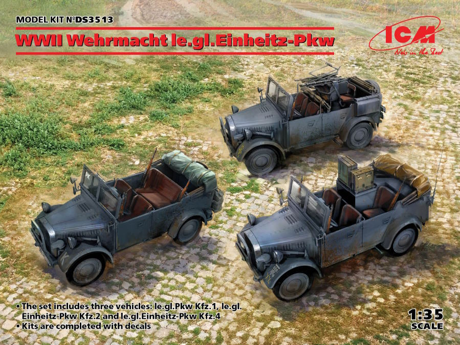 Збірна модель ICM WWII Wehrmacht le.gl.Einheitz-Pkw (135)