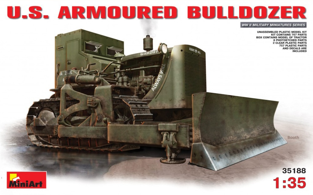Сборная модель MiniArt U.S. Armoured Bulldozer (135) (35188)