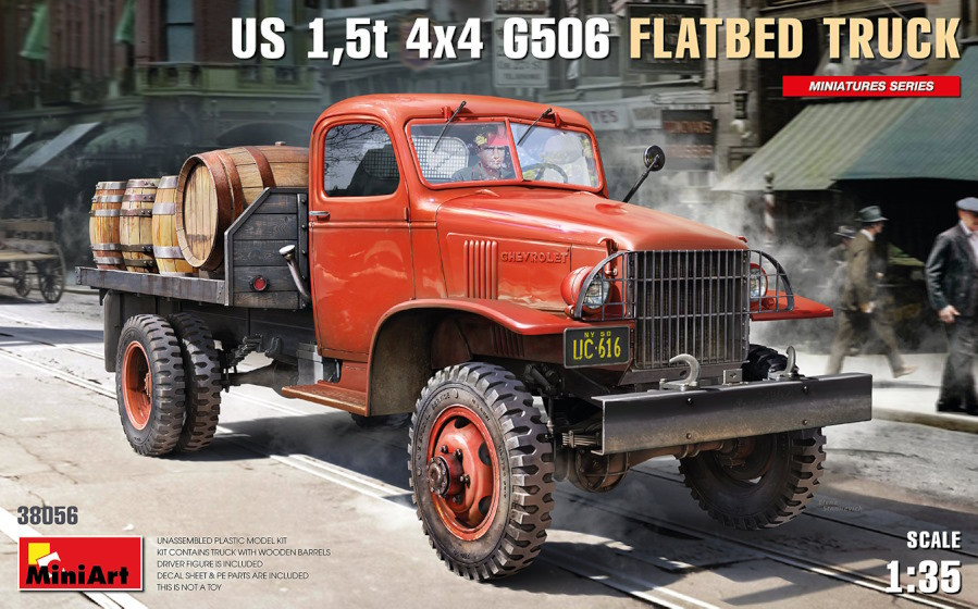 Сборная модель MiniArt U.S. 1.5t 4×4 G506 Flatbed Truck (135)