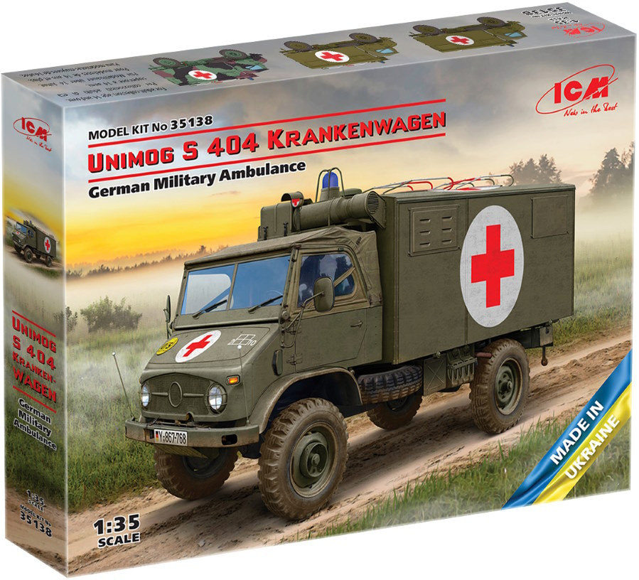 Збірна модель ICM Unimog S 404 Krankenwagen (135)