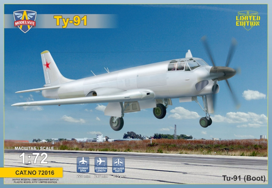 Сборная модель Modelsvit Tu-91 Boot (172)