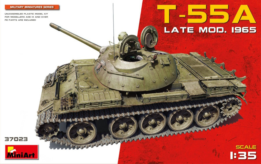 Сборная модель MiniArt T-55A Late Mod. 1965 (135) 37023