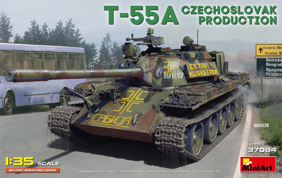 Сборная модель MiniArt T-55A Czechoslovak Production (135)