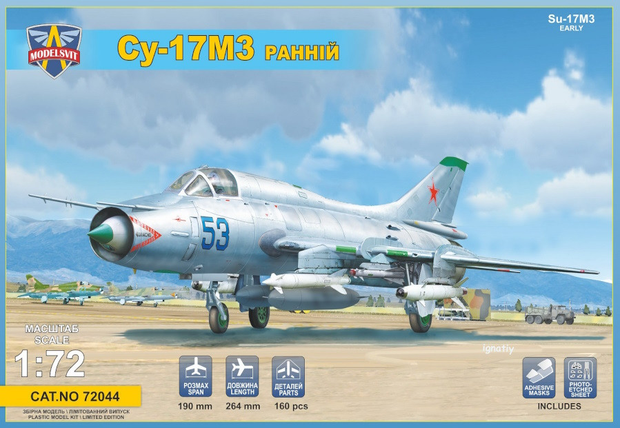 Сборная модель Modelsvit Sukhoi Su-17M3 Early vers Advanced Fighter (172)