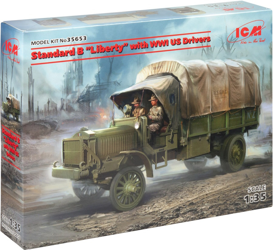 Збірна модель ICM Standard B Liberty with WWI US Drivers (135)