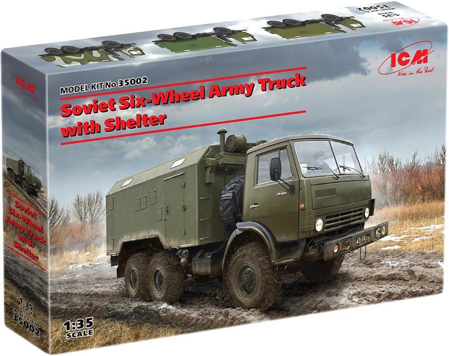 Збірна модель ICM Soviet Six-Wheel Army Truck with Shelter (135)